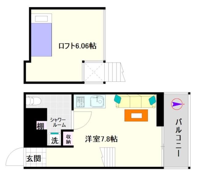 大阪市浪速区幸町(大阪メトロ千日前線桜川駅)のマンション間取 大阪市浪速区幸町(大阪メトロ千日前線桜川駅)のマンション間取