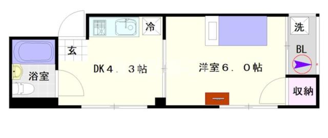 大阪市浪速区恵美須東(大阪メトロ堺筋線恵美須町駅)のマンション間取 大阪市浪速区恵美須東(大阪メトロ堺筋線恵美須町駅)のマンション間取