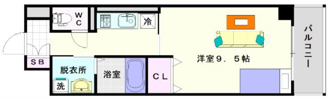 大阪市浪速区立葉(大阪メトロ千日前線桜川駅)のマンション間取 大阪市浪速区立葉(大阪メトロ千日前線桜川駅)のマンション間取