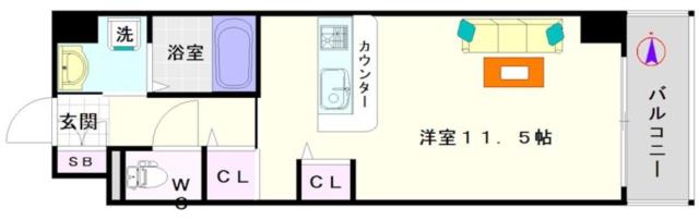 大阪市浪速区立葉(大阪メトロ千日前線桜川駅)のマンション間取 大阪市浪速区立葉(大阪メトロ千日前線桜川駅)のマンション間取