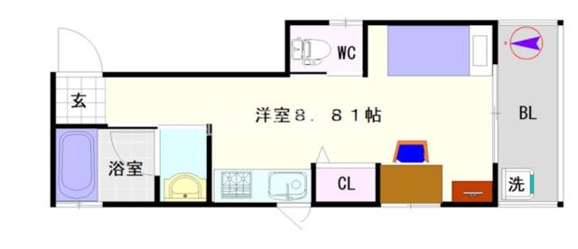 大阪市西成区南津守(大阪メトロ四つ橋線北加賀屋駅)のアパート間取 大阪市西成区南津守(大阪メトロ四つ橋線北加賀屋駅)のアパート間取