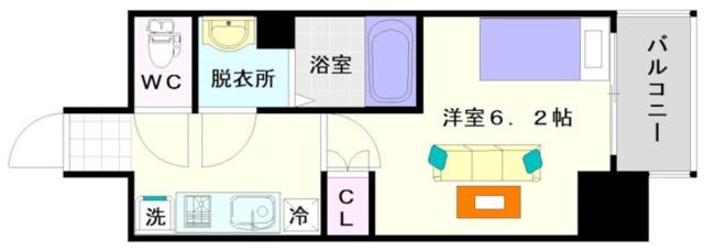大阪市浪速区恵美須西(南海高野線今宮戎駅)のマンション間取 大阪市浪速区恵美須西(南海高野線今宮戎駅)のマンション間取