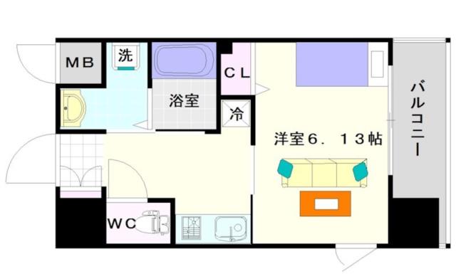 大阪市浪速区大国(JR大阪環状線今宮駅)のマンション間取 大阪市浪速区大国(JR大阪環状線今宮駅)のマンション間取