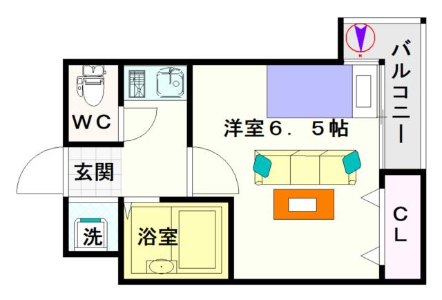 大阪市浪速区敷津西(大阪メトロ御堂筋線大国町駅)のマンション間取 大阪市浪速区敷津西(大阪メトロ御堂筋線大国町駅)のマンション間取