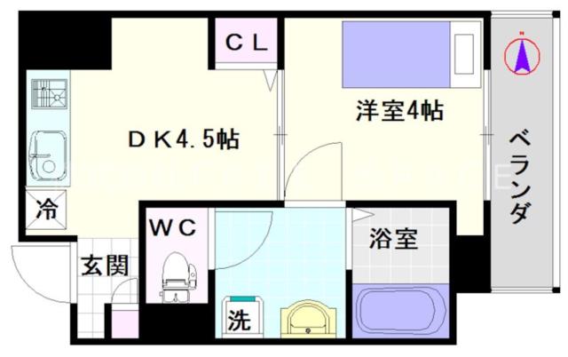 大阪市浪速区芦原(JR大阪環状線芦原橋駅)のマンション間取 大阪市浪速区芦原(JR大阪環状線芦原橋駅)のマンション間取